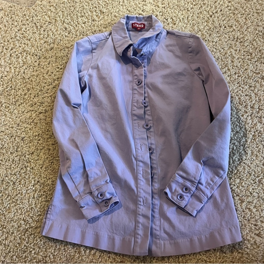 Staud blue shirt